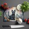 Edge Collections - 15" x 12" - Multicolor - Glass Cutting Board Scottish Terrier Halloween Design - 1 Piece